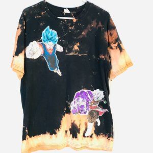 Goku Japan Anime Black Tee Shirt Tie Dye Large